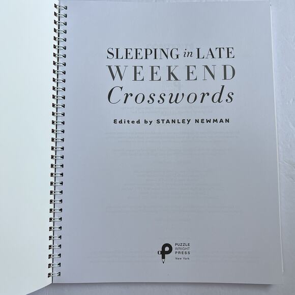 Sleeping in Late Weekend Crosswords Sunday Crosswords Series by Stanley Newman - Picture 2 of 8